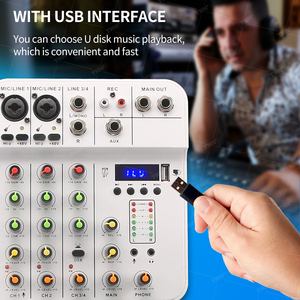 MC-4P 4 kanal kompakt güçlü karıştırma konsolu DJ denetleyici ses konsolu mikser günlük yaşam için küçük ölçekli konser aile KTV - Product Image 4