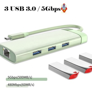 1 tipo c Usb porta 3.0 caricatore multiporta HDTV PD RJ45 adattatore di rete 6 in 1 Usb C Hub Converter per computer portatile. - Product Image 2