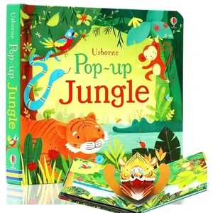 Özel 3D pop-up kitap flip kitap görsel çocuk eğlenceli oyuncaklar karton flip kitap stokta mevcut