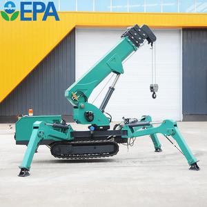 Grúa móvil rotativa de piso pequeño, 1 tonelada, 2 toneladas, brazo telescópico hidráulico, rotación hidráulica, carga de 360 grados, descarga, buen ayudante - Product Image 4