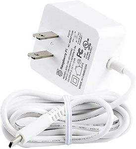 AIsmartlink Official <strong>Raspberry</strong> <strong>Pi</strong> 5B/4B/3B+ Adapter 15W USB-C <strong>Power</strong> Supply Plug US - White