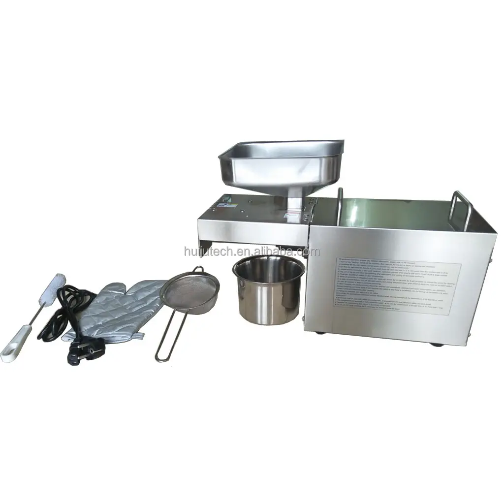 Sıcak satış hardal yağ makinesi paslanmaz çelik ev için kullanılan yağ değirmeni makinesi fıstık, susam, fındık, mısır, tohumlar HJ-P07