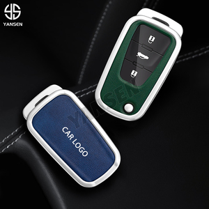 Deri araba için katlanır anahtarlık çinko alaşım kapak MG GT GS MG3 MG5 Fob tutucu koruyucu kabuk anahtarlık aksesuarları - Product Image 6