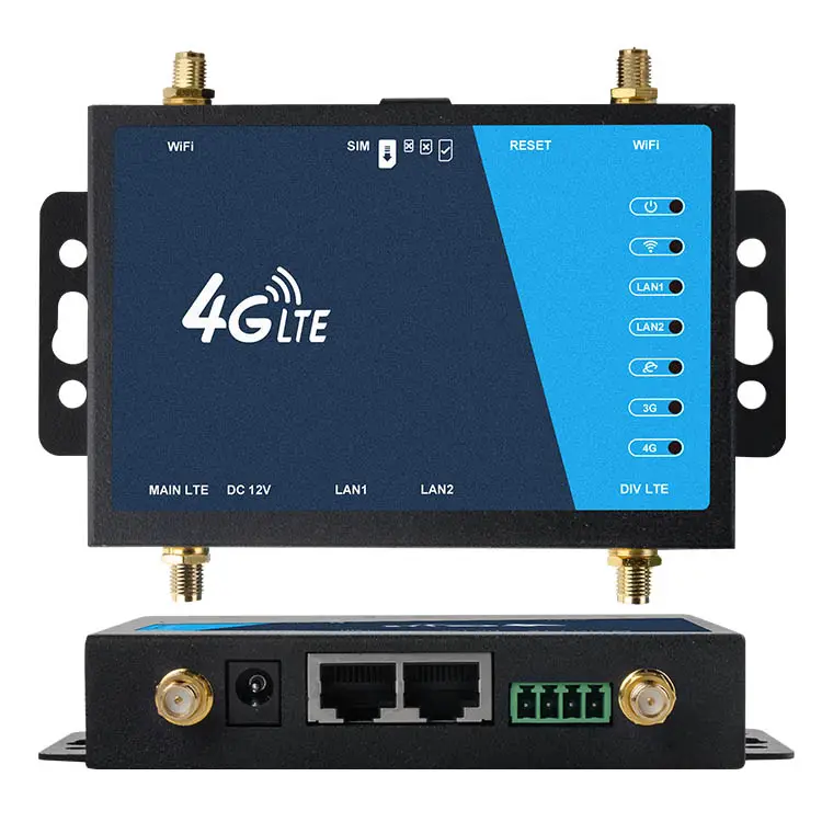 Cubierta de carcasa de Metal, antena SMA externa, Wifi, desbloqueo inalámbrico, enrutador Industrial Universal Simcard LTE, 4g, para camión, coche, impuesto