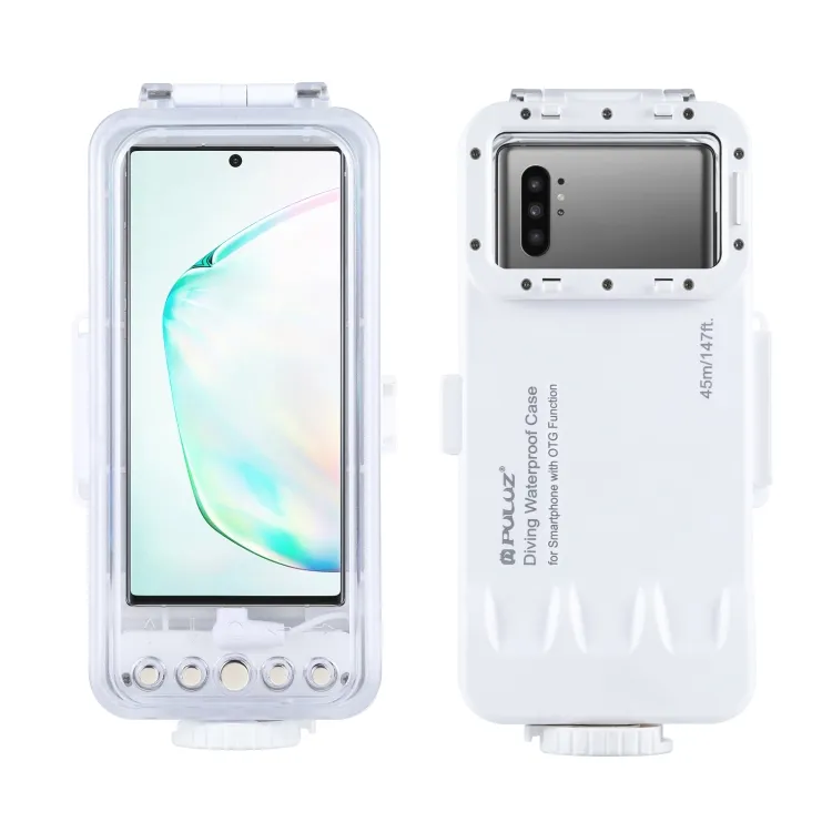 Puluz Android Otg Telefoon Universele Duiken Waterproof Case Pc + Abs Beschermhoes 45M Waterdichte Voor Mobiele Telefoons