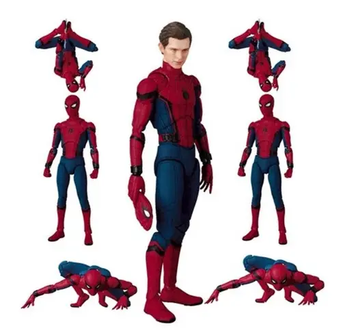 Figuras de acción personalizadas de alta calidad, juguetes de Spiderman de PVC con caja, Tom Holland, 15CM