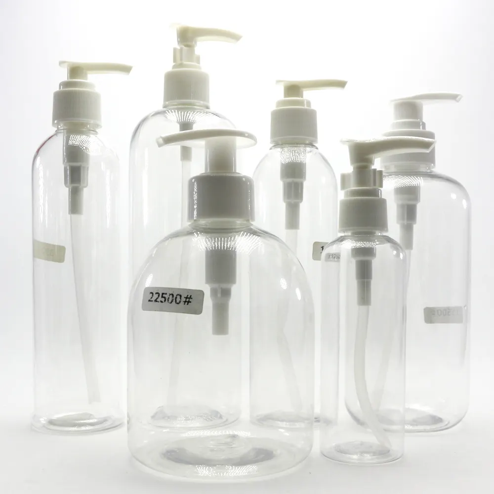 Custom etiketten logo 100ml 250ml 500ml 1000ml kunststoff flasche mit pumpe kappe sprayer für shampoo kosmetische PB-009Z