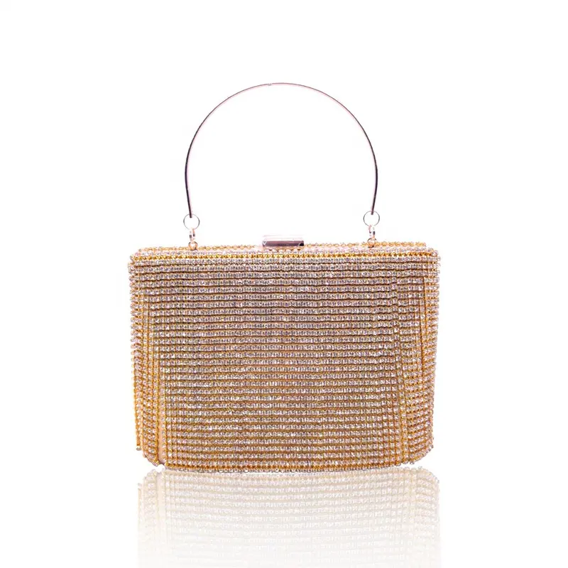 Bolso de mano brillante con borlas de cristal para mujer, bolsa de noche de lujo con diamantes de imitación PARA CENA, Amazon