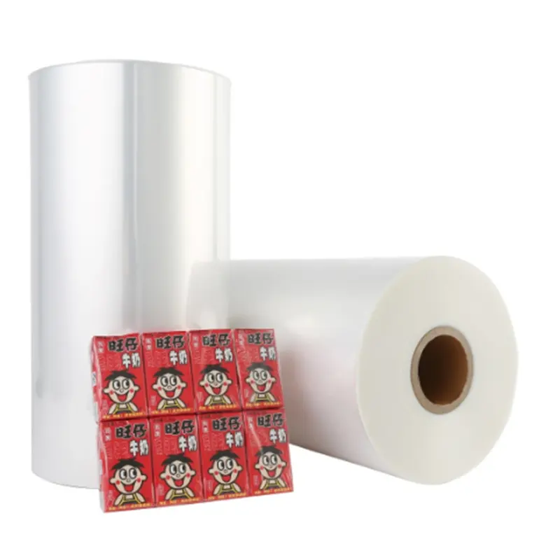 Film d'emballage en plastique rétractable centerfold Microperforation pof (polyoléfine) pour boîte d'emballage à bas prix