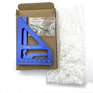 OEM dapat disesuaikan aluminium Aloi industri tulisan sudut kanan 45 ° Locator pertukangan segitiga penggaris metrik unit kekaisaran DIY - Product Image 2