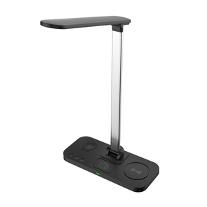 15W kablosuz şarj cihazı hızlı şarj ve kulaklık 3 modlu LED mobil saat ile çok fonksiyonlu 4-in-1 masa lambası - Product Image 2