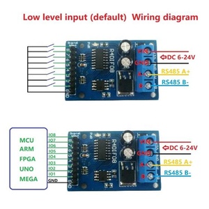 R4DIF08 interruttore digitale a 8 bit TTL LvTTL CMOS IO ingresso UART RS485 Modbus RTU modulo per espansione PLC