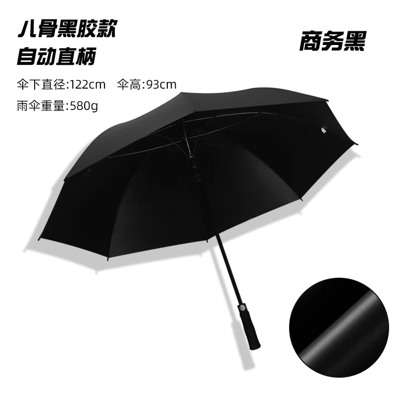 Straight-handle black vinyl - Black