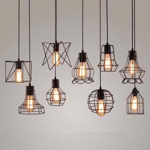 Custom Retro-<strong>style</strong> Iron Hexagonal Star Cage Lighting Fixtures Home Decoration Accessories Corridor LED <strong>Small</strong> Ceiling <strong>Lamps</strong> - Product Image 2