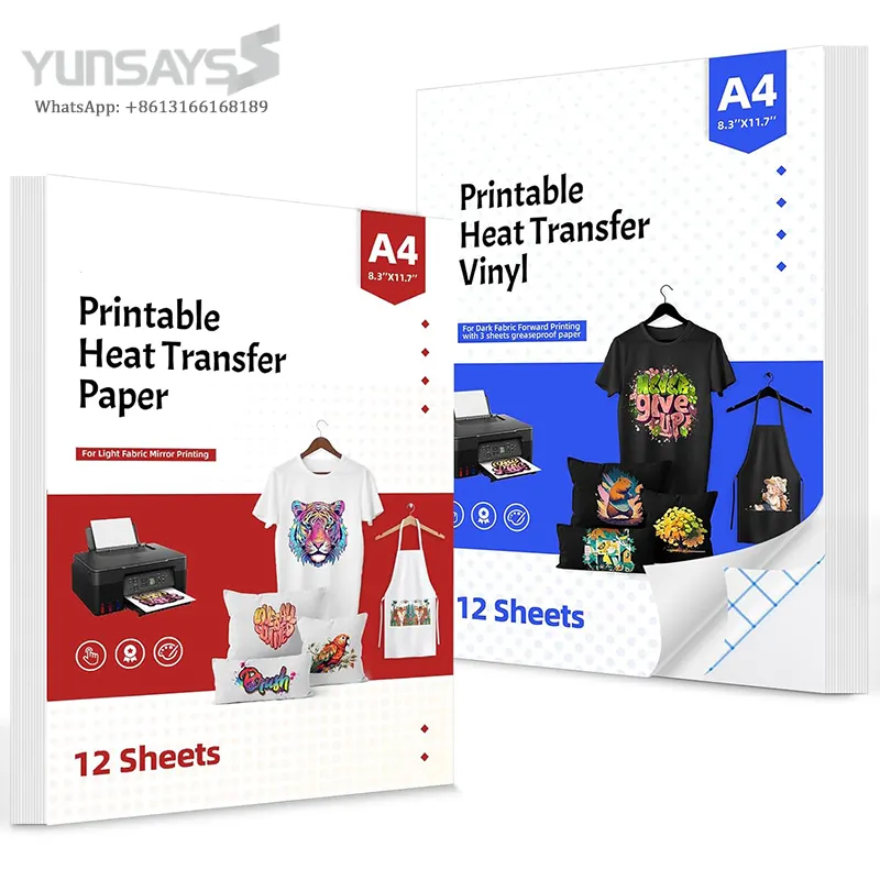 Anbieter für Wärme übertragungs papier Bügeleisen auf Transfer papier 8,5x11 50 Blatt Inkjet-bedruckbares HTV für T-Shirts Weißer und leichter Stoff