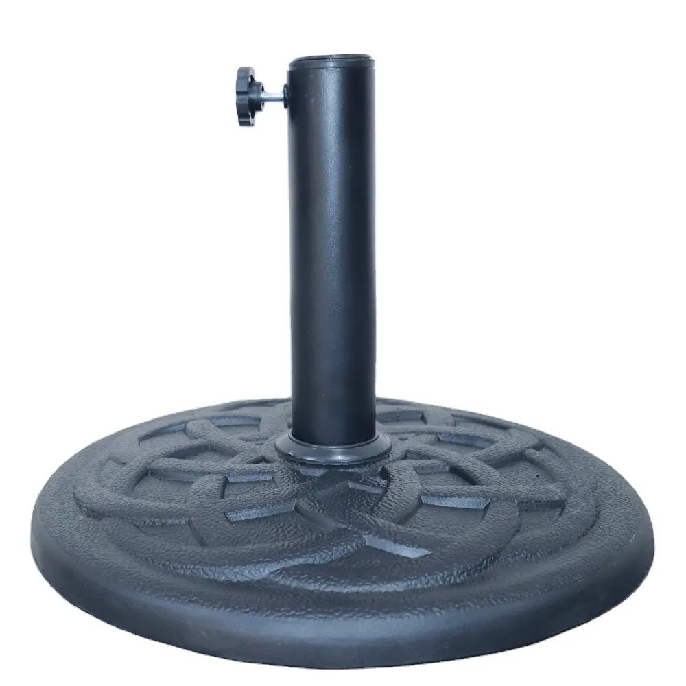 Outdoor Patio Pool Round Umbrella Base Market Stand Heavy Duty Plastic Outdoor Umbrella Based Stand