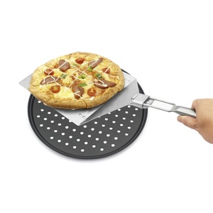 En çok satan katlanabilir saplı paslanmaz çelik Pizza Peel ile tava seti pizza turner bakır pizza pan