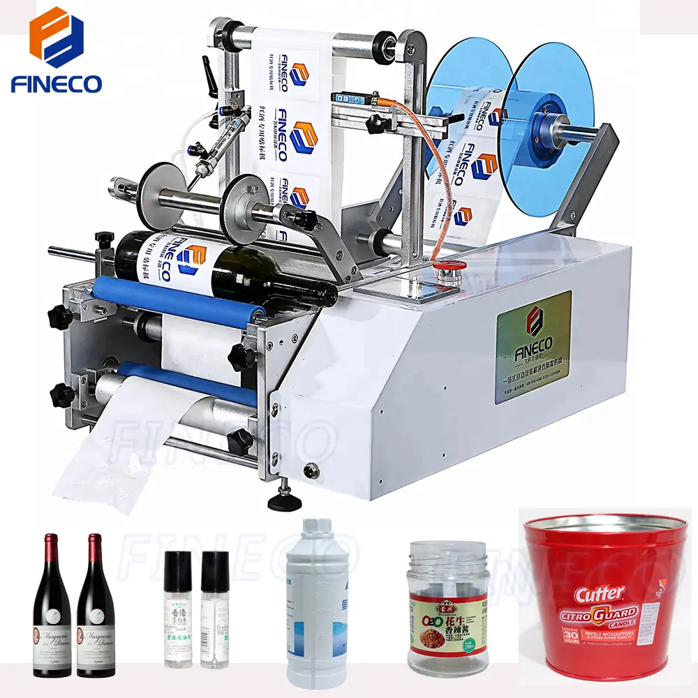 Máquina de etiquetado semiautomático manual para botellas redondas, botella de plástico, cono pequeño, 10ml/20ml/50ml/100ml/300ml/500ml