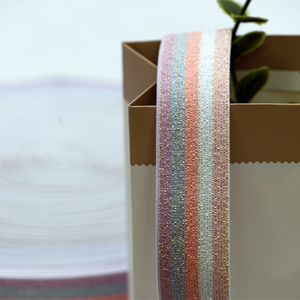 Precio directo de fábrica Logotipo personalizado Alta elasticidad Engrosada Banda elástica entre colores Cintura colorida - Product Image 4