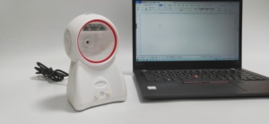 USB Desktop QR Code & Barcode Scanner mit rotem LED Licht 1D 2D Omni direktion aler Laser Stock Laser Barcode Scanner