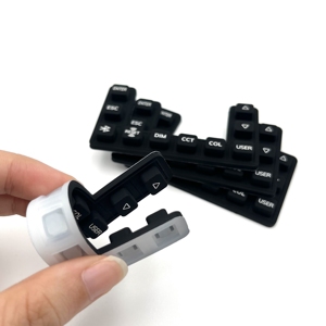 Teclado de membrana numérico de goma de silicona personalizado con interruptor de botón pulsador de color para servicios de corte - Product Image 1