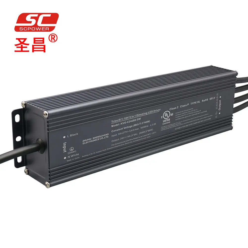 Akıllı aydınlatma 30w 60w 96w 100w 120w 150w 200w 300w 180w192w 288w 384w kısılabilir led sürücüsü için iç mekan aydınlatması