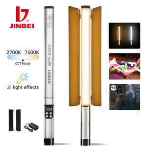 Jinbei แท่งไฟสำหรับถ่ายภาพมือถือแบบ EFT-220RGB มีแบตเตอรี่ในตัว, แท่งไม้กายสิทธิ์สำหรับถ่ายวิดีโอแอลอีดีสำหรับการสตรีมสดกลางแจ้ง - Product Image 2