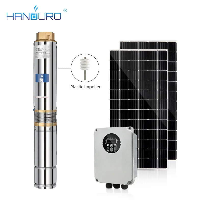 Handuro – pompe solaire submersible dc pour puits d'eau, bombe de 2hp pour l'irrigation