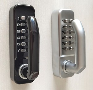 Cerradura de puerta mecánica sin llave, teclado de cerrojo con botón pulsador para puerta Delantera - Product Image 2