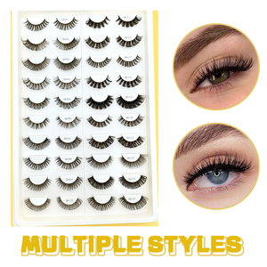 Özel etiket sahte vizon kirpiklere doğal bak 100% el işi kısa yanlış kirpik toplu ücretsiz özel durum ile - Product Image 3