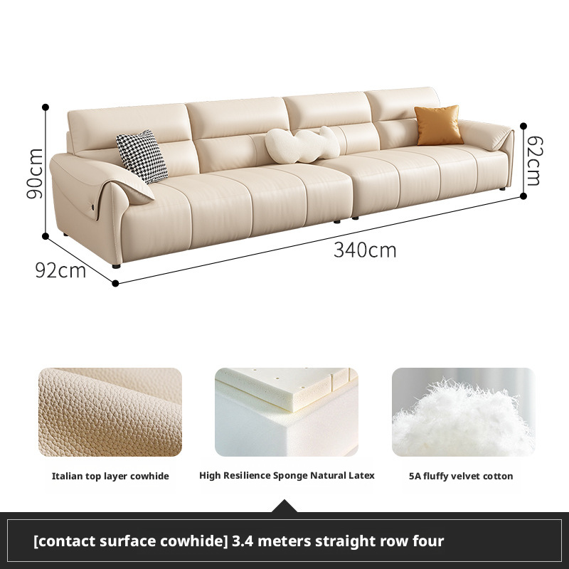 Beige+4SeatS+Surface Genuine Leather