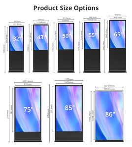 Hushida 43 55 65 màn hình quảng cáo lcd kỹ thuật số biển android hệ thống 4k thông tin tương tác kiosk màn hình cảm ứng hiển thị - Product Image 5