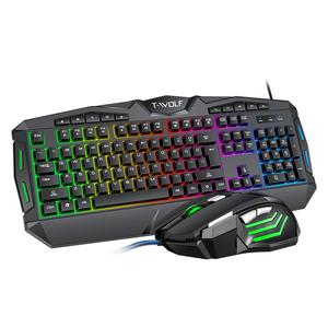 VONN fábrica personalizada TF390 con cable USB luminoso 104 teclas impermeable ergonómico teclado ratón juego para ordenador de escritorio PC Gamer - Product Image 1
