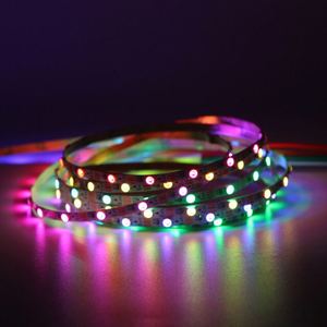 ขายส่ง5มิลลิเมตรความกว้าง WS2812B 60พิกเซล /Leds/m สมาร์ทนำแถบพิกเซล,สีดำ/ สีขาว PCB,WS2812 IC;WS2812B /M,IP30 - Product Image 3