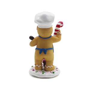 Özel şef şekli reçine şeker heykeli ev dekor için reçine hayvan heykeli sevimli ayı şef heykeli - Product Image 3