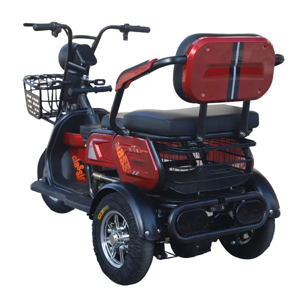 2022 Hot sale Chinese tri-ferg electric bicycle 3 wheel scooter tuc tuc other tricycles tri-ferg with basket