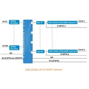 Digital TV Converter SD <strong>4</strong>/8/12/16/20/24 Channels AV CVBS to <strong>DVB</strong>-C <strong>DVB</strong>-<strong>T</strong> MPEG2 <strong>Encoder</strong> RF <strong>Modulator</strong> - Product Image 5