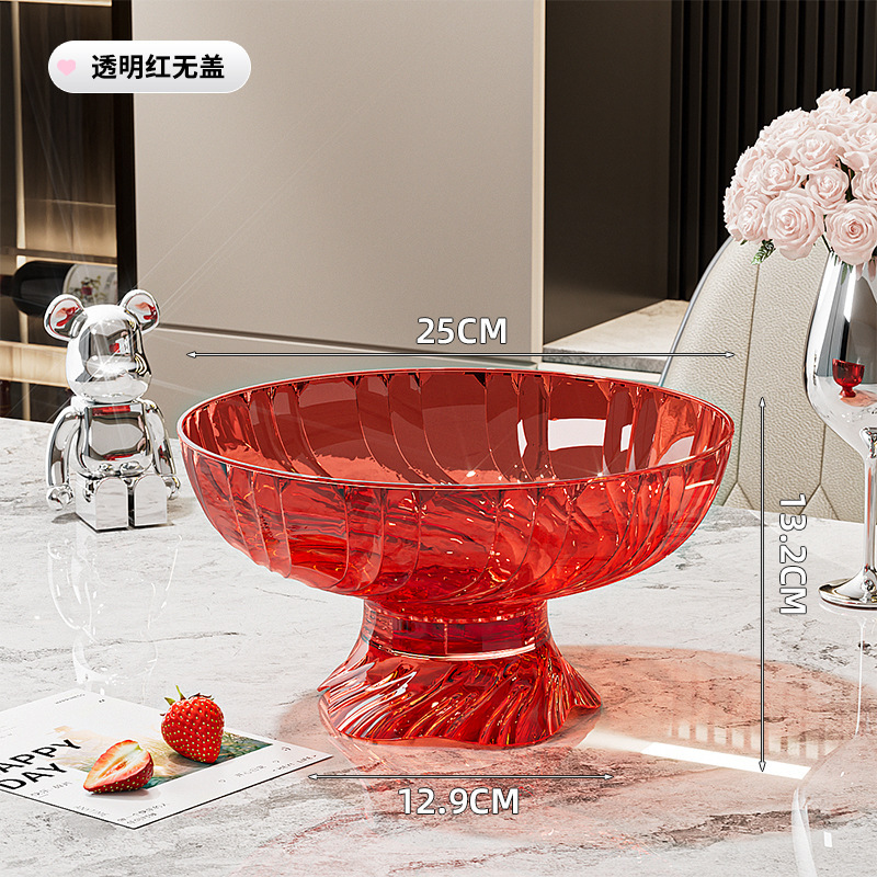 Transparent red tray
