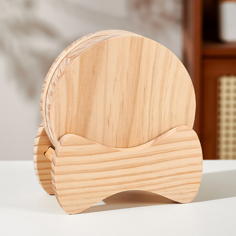 Round heat insulation pads (5 pieces) bow-shaped storage rack