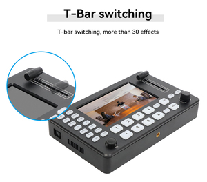 Newest 4 H DM Video Switcher Live Streaming Broadcast Quad Video Switcher Video <strong>Inputs</strong> Live Streaming Switcher RTMP - Product Image 4