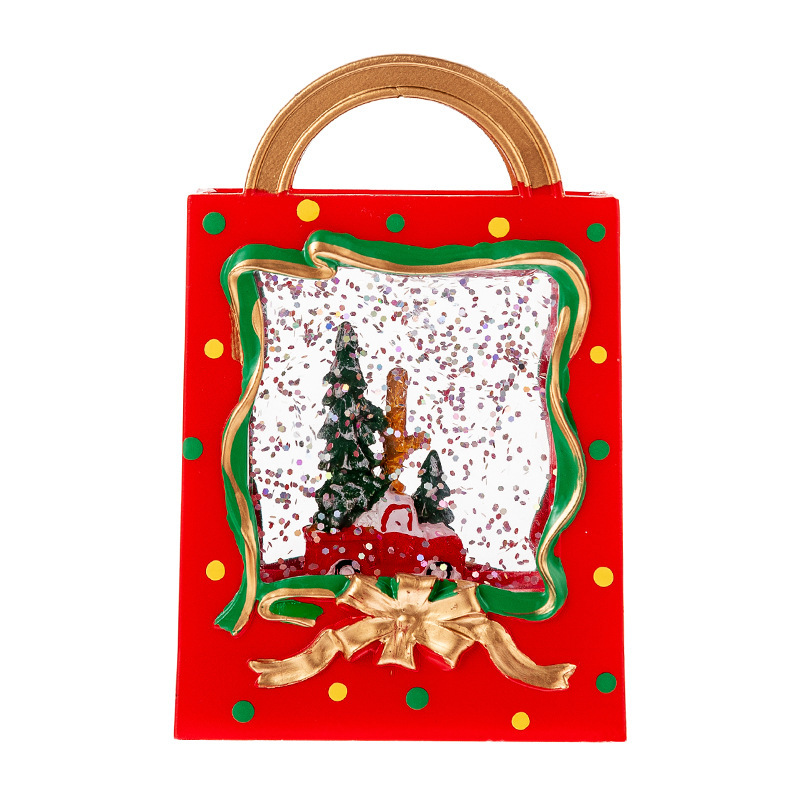 Bolso pequeño rojo-coche y árbol-7,5 cm * 4cm * 11,5 cm