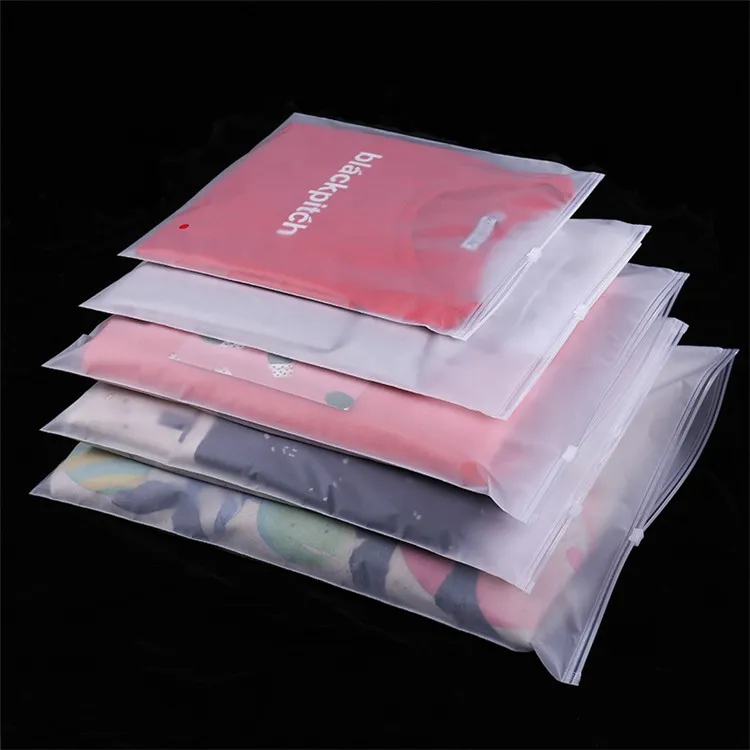 Bolsas de embalaje de plástico transparente con cremallera de PVC PE para ropa/ropa interior