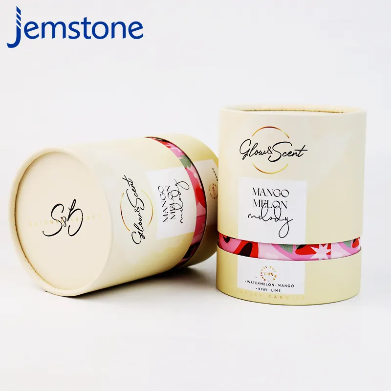 Brand Design Recyclable Matte Tea Packaging Custom Kraft Paper Cylinder Tube round Package Box with Empty Tube