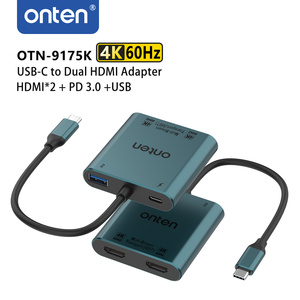 デュアルモニター拡張ディスプレイ用の照明ケーブルスプリッターUSBCからHDTVミニ入力2出力 - Product Image 4