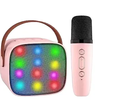 Tốt Nhất Bt Mini Âm Nhạc Máy Nghe Nhạc Loa Cầm Tay Di Động Thẻ TF Loa Không Dây Karaoke Máy Nghe Nhạc Với Mic Bluetooth Loa Nhựa