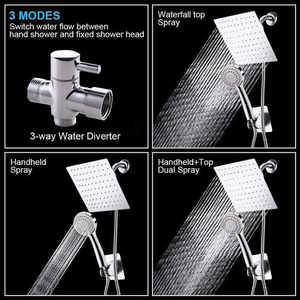 Sanipro bán buôn Chất lượng cao phòng tắm áp lực tiết kiệm nước vòi hoa sen đầu Combo Set, mưa đầu phun với cầm tay vòi hoa sen - Product Image 3