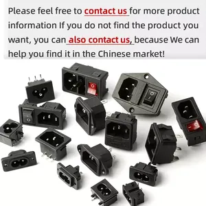 ช่องเสียบ AC ตัวเมียมีฟิวส์3ขาสำหรับยึดแผง AC-03ช่องเสียบ AC ตัวผู้มีฟิวส์ - Product Image 2
