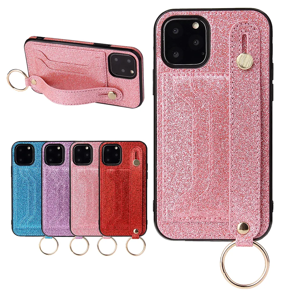 Tschick Bling Glitter custodia per telefono a portafoglio per iPhone X Xr Xs 11 12 Pro Max borsa in pelle per Apple Phone 6S 6 8 7 Plus Cover