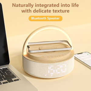 2024 New Multifunction 4 in 1 <strong>Bluetooth</strong> <strong>Speaker</strong> with 15W Wireless Charger LED Light Time Clock FM Radio for Outdoor Home - Product Image 5