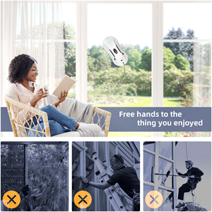 Miễn phí mẫu tự động cửa sổ chất tẩy rửa bể nước Tường Làm sạch <span class=keywords><strong>Robot</strong></span> kính tự động làm sạch máy với trợ lý giọng nói - Product Image 4